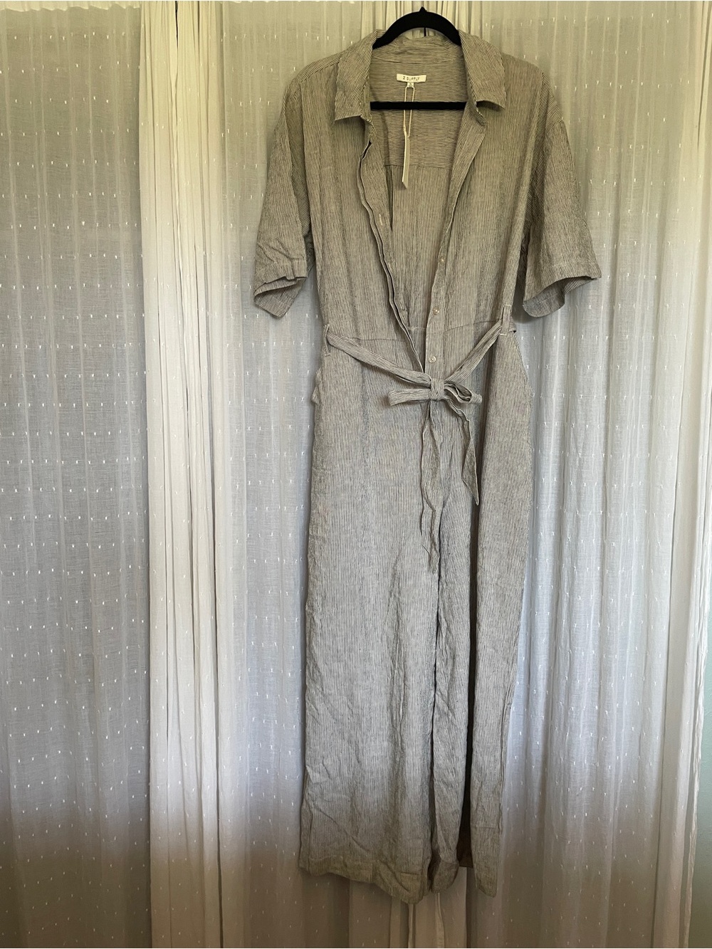NWT: Z Supply Ellora Jumpsuit, Black stripe, XL